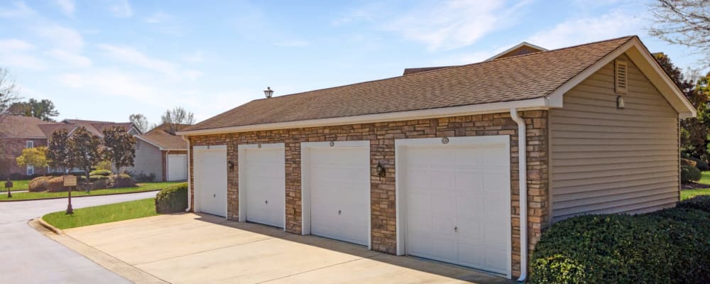 Garages available for residents at Adrian On Riverside in Macon, Georgia 