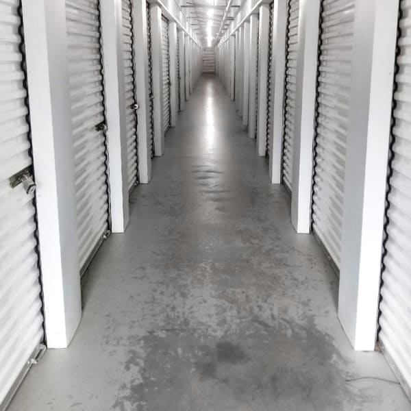 Climate controlled indoor storage units at StorQuest Self Storage in Farmingdale, New York