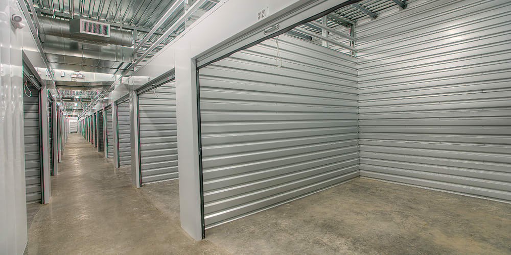 Open interior units at StorQuest Self Storage in Escondido, California