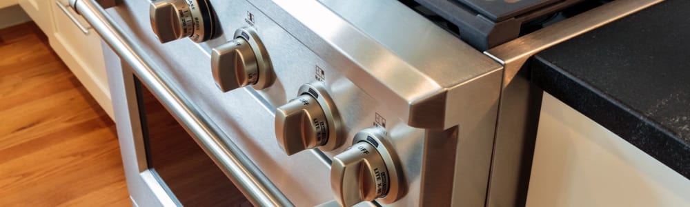 Stainless-steel appliances at Tuscany Villas in Visalia, California