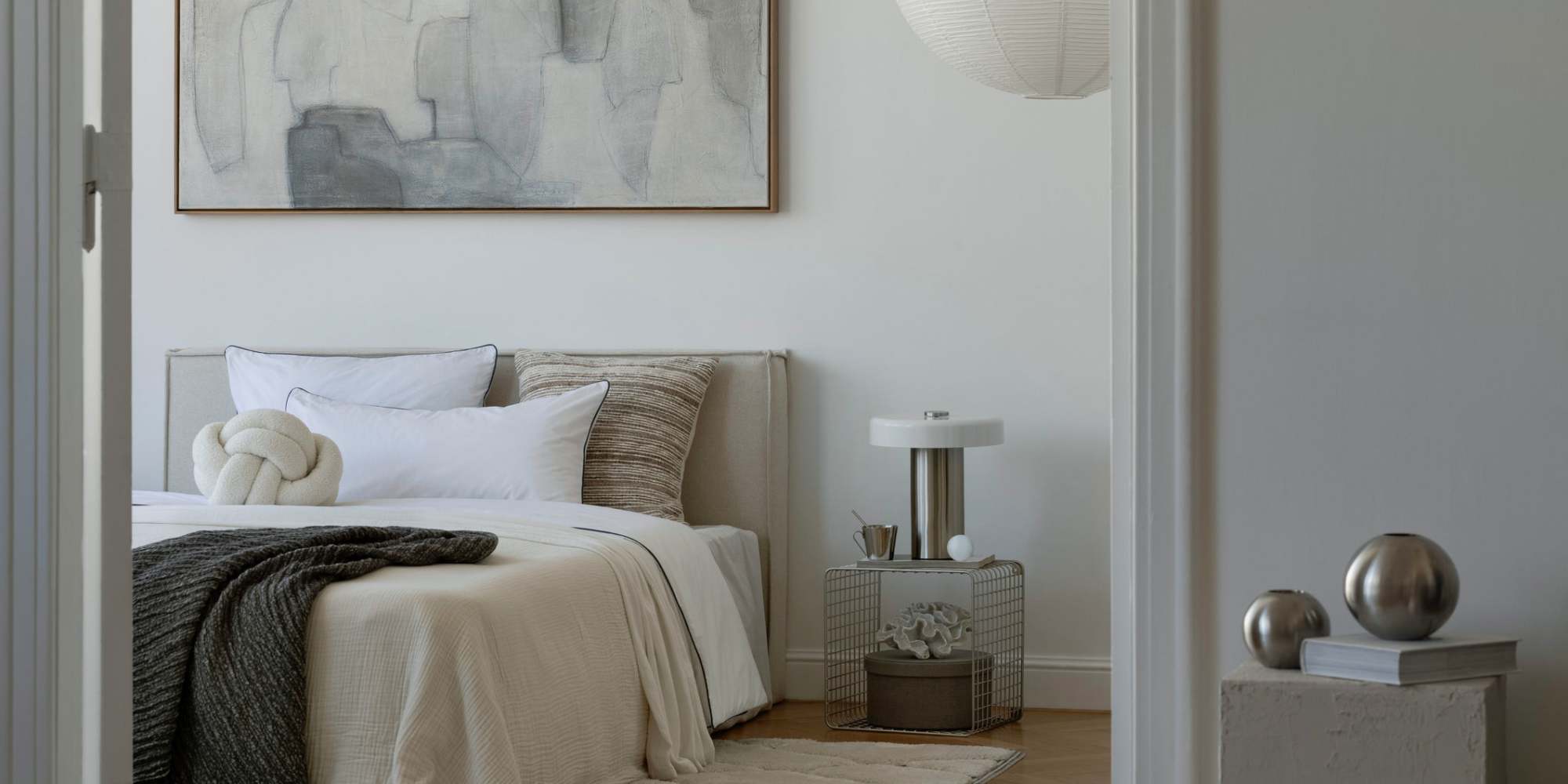 Modern bedromm at Hart Townes in Woodruff, 