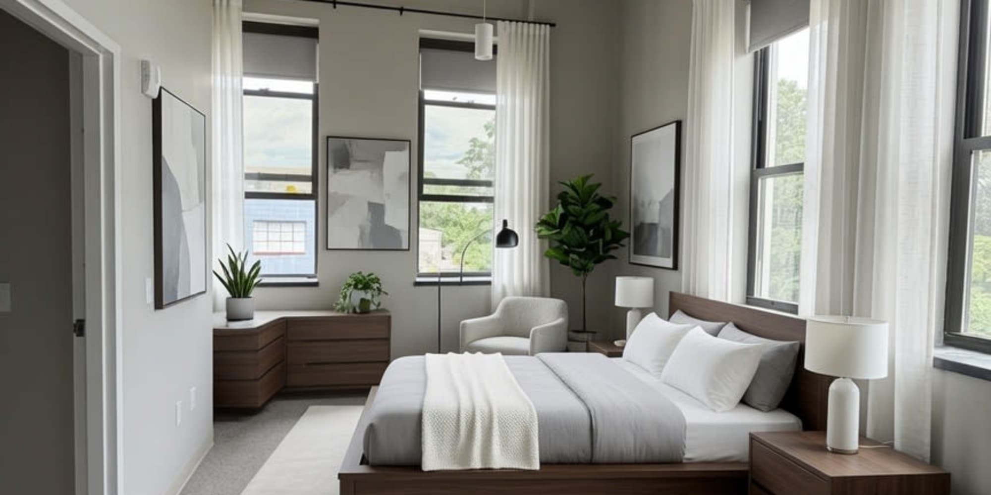 Bedroom at The Julian in Pittsburgh, Pennsylvania