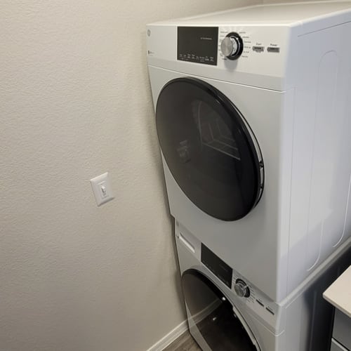 Washer/dryer in the apartment at Tierra Vida in Tucson, Arizona