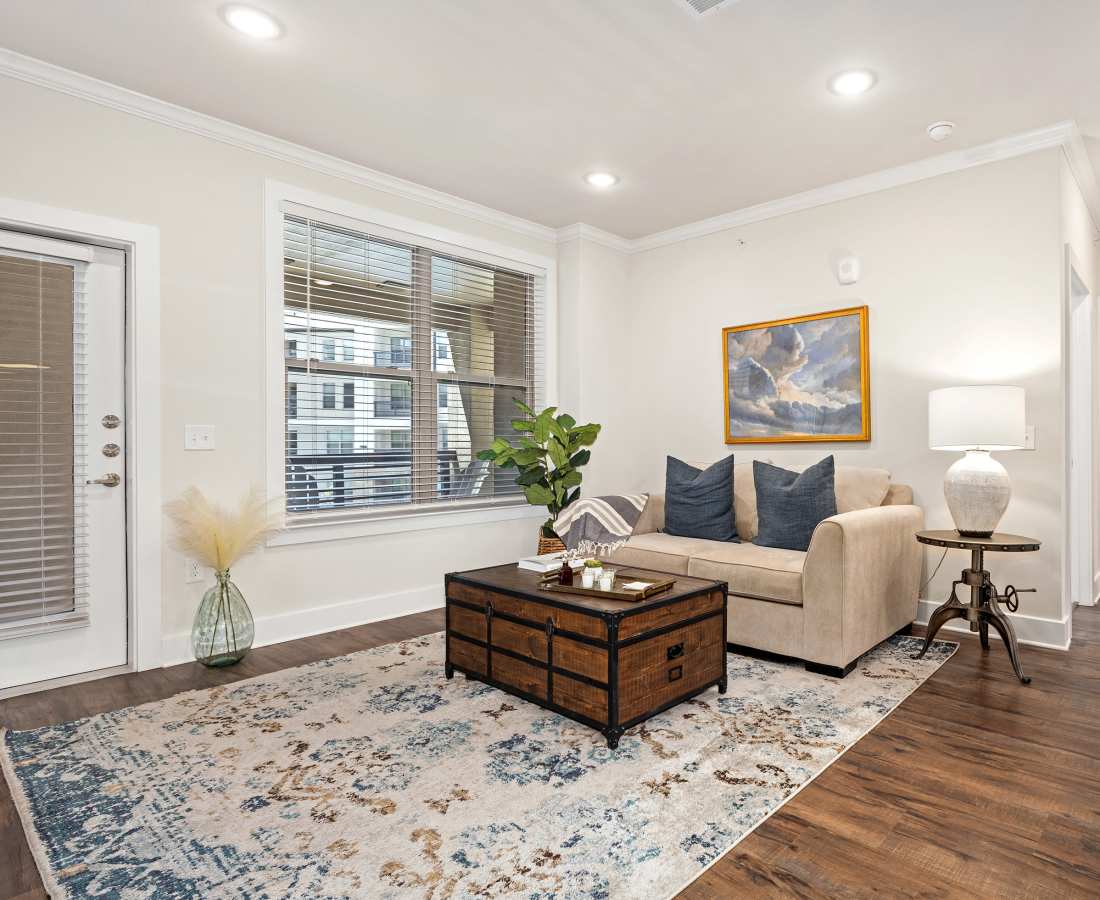 open floor concept living room