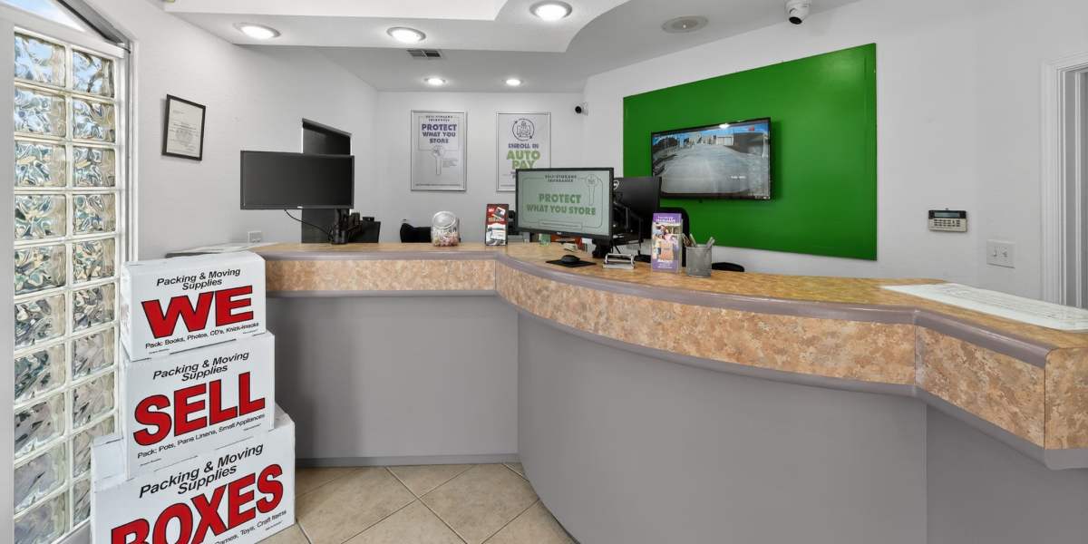 Reception office at Storage Hub - Yale in Tulsa, Oklahoma