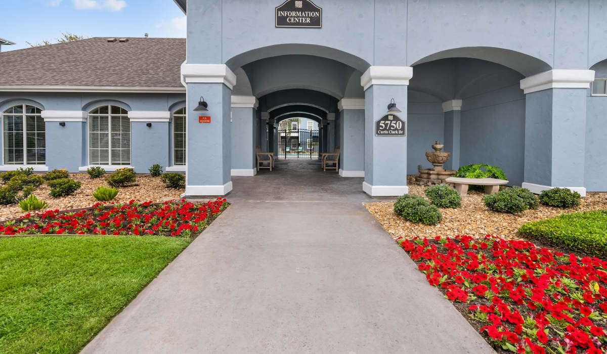 Entrance of the apartments at Stoneleigh Corpus Christi in Corpus Christi, Texas