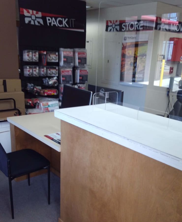 Interior of the leasing office at StorQuest Self Storage in San Rafael, California