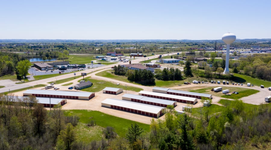 Aerial view of a KO Storage in Minnetonka, Minnesota location