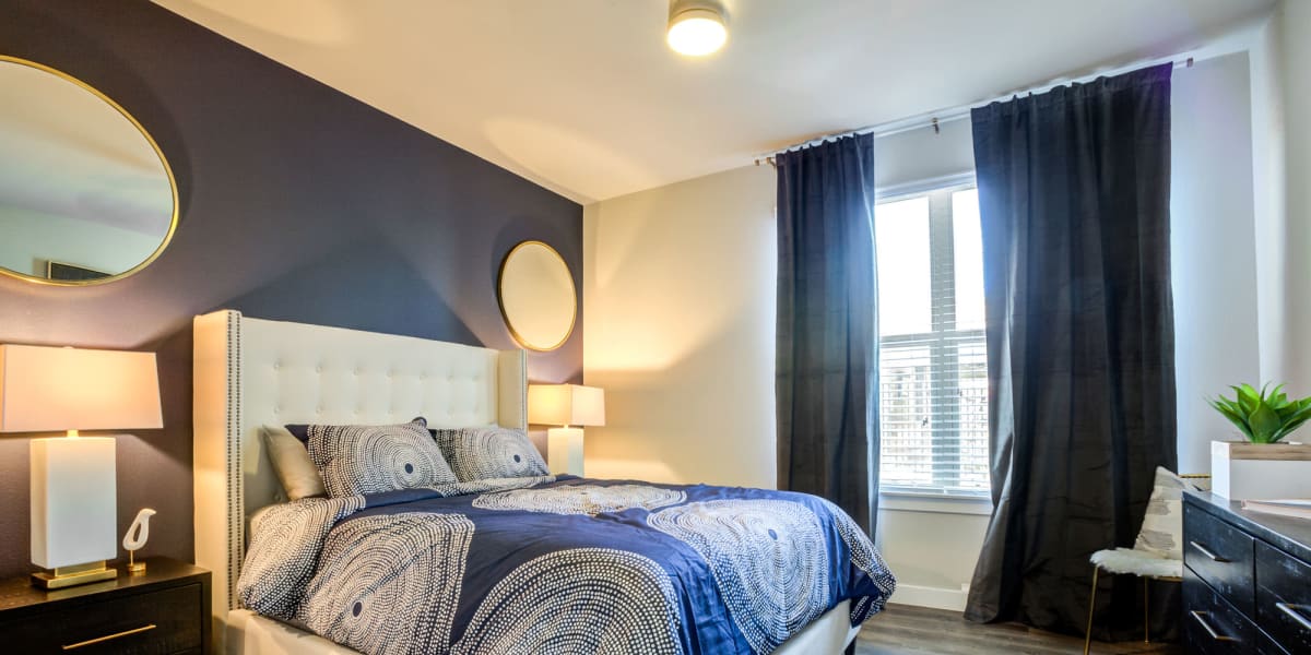 Modern bedroom with natural light at Senita on Cave Creek in Phoenix, Arizona