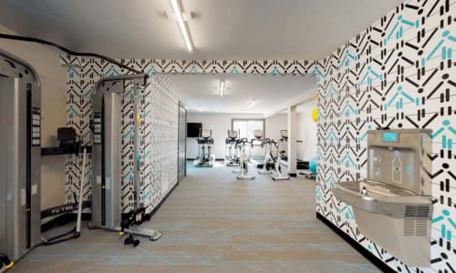 Rendering residents fitness center at The Lily in Charleston, South Carolina