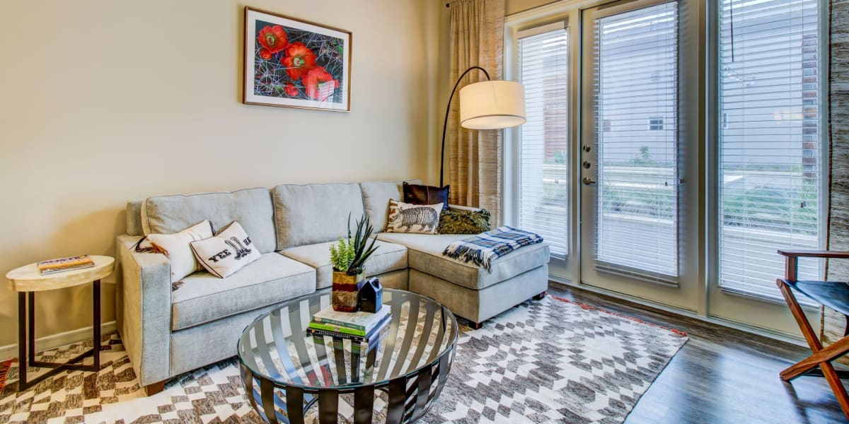 Living room at Westerly 360 in Austin, Texas