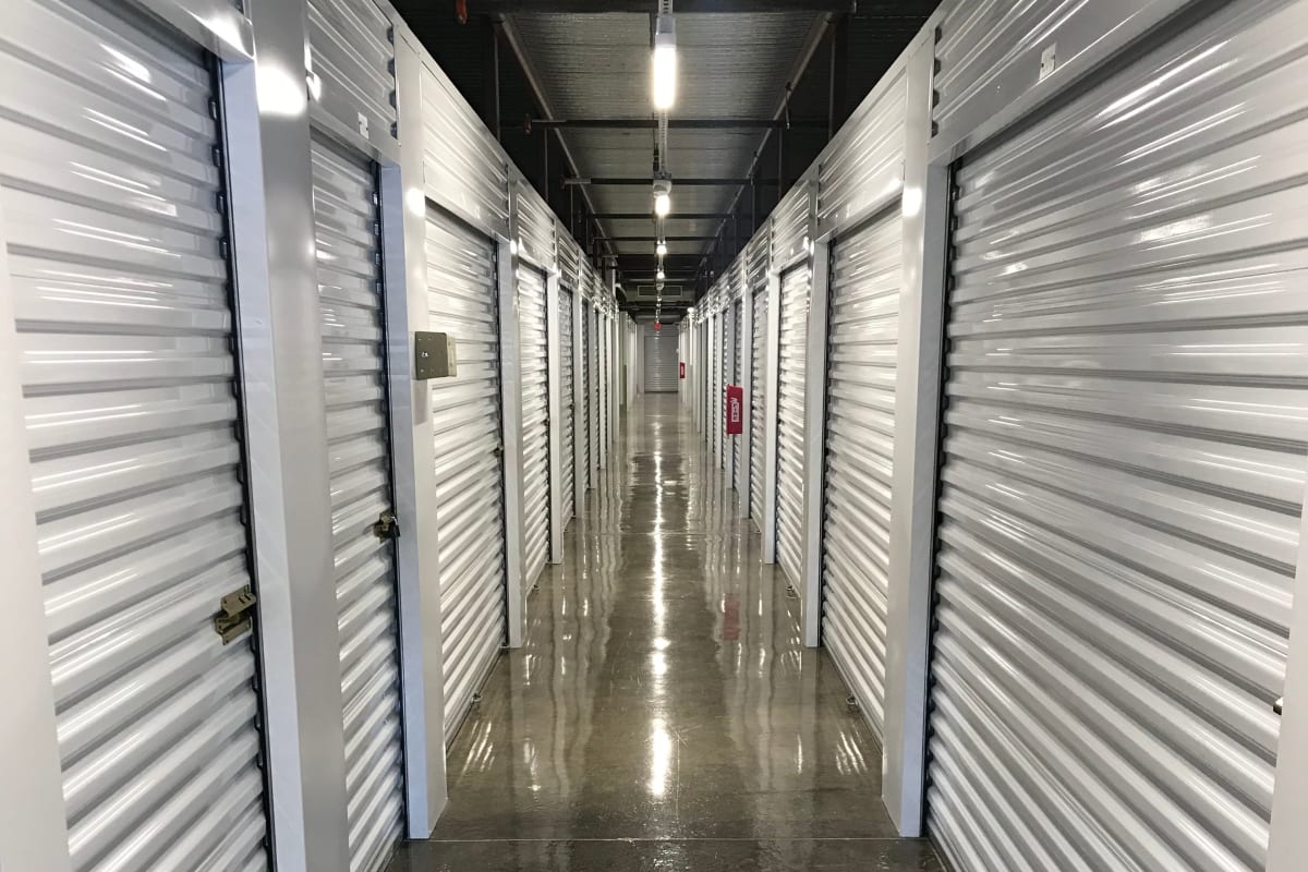 The interior storage units at Storage 365 in Irving, Texas