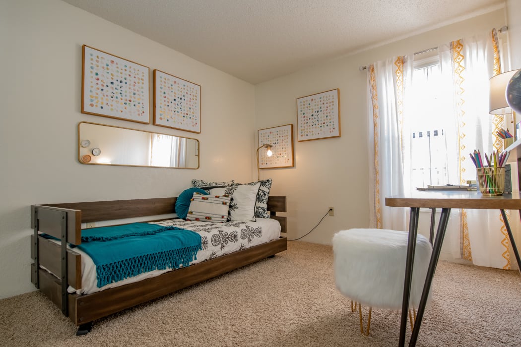 Bedroom at Council Place Apartments in Oklahoma City, Oklahoma