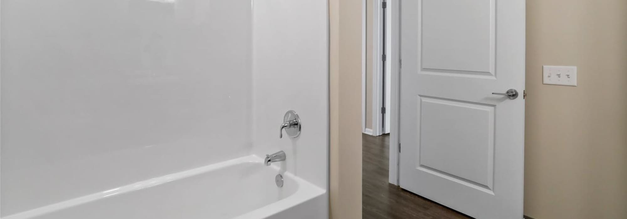 Bathroom with bathtub at Allegany Junction in Cumberland, Maryland