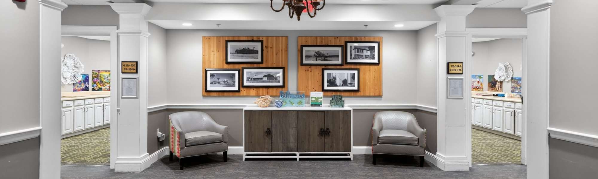 Cozy and clean lounge at The Barclay at Vero Beach in Vero Beach, Florida