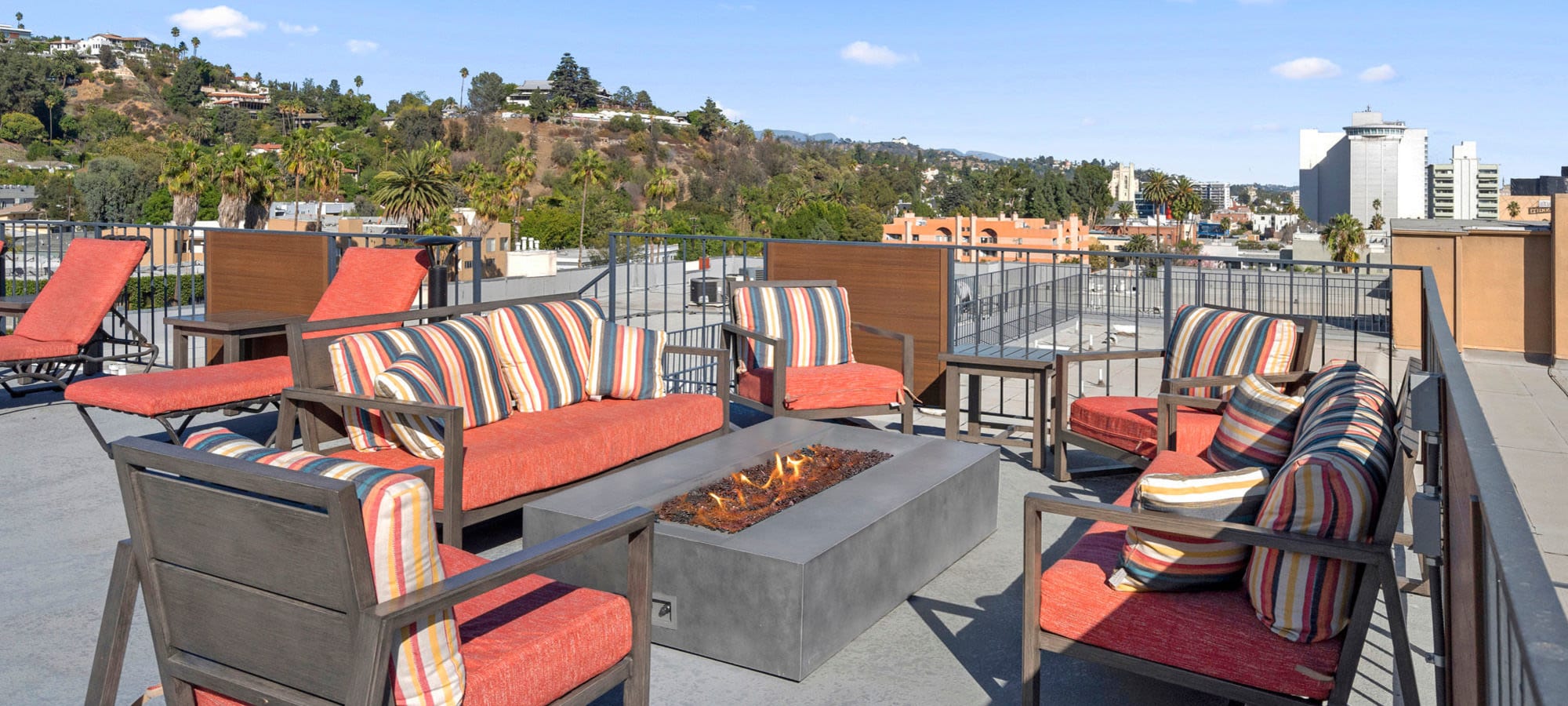 Rooftop patio at The Ruby Hollywood, Los Angeles, California