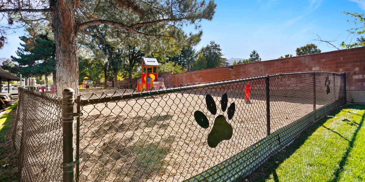 Have fun with your furry friend in the dog park at Royal Ridge Apartments in Midvale, Utah