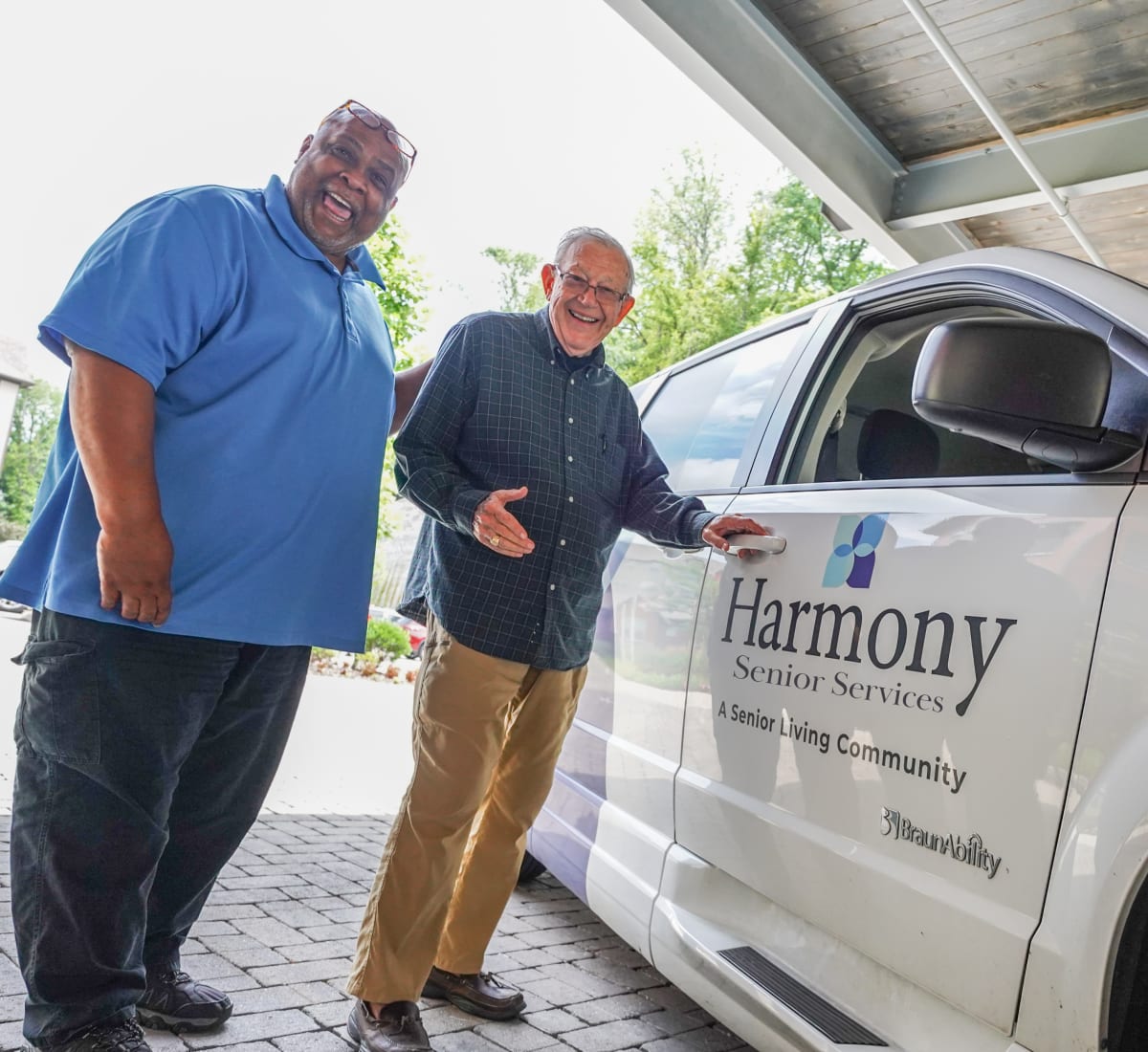 Nurse helping a resident at Harmony at Independence in Virginia Beach, Virginia