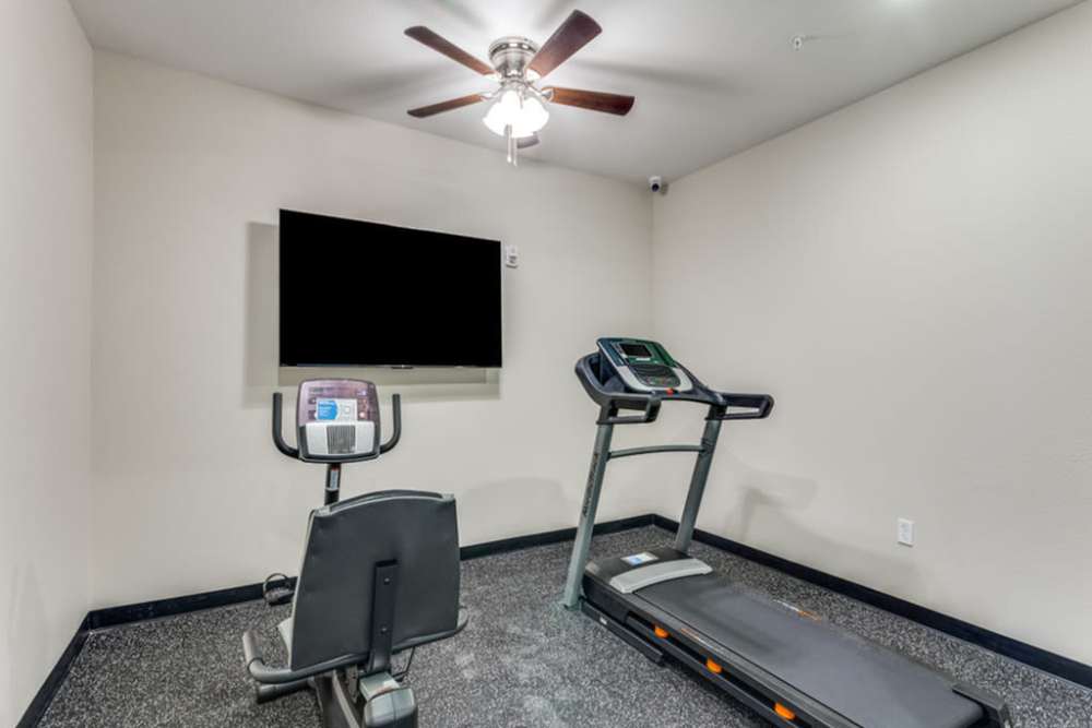 Fitness center at The Trail Lakes in Fort Worth, Texas