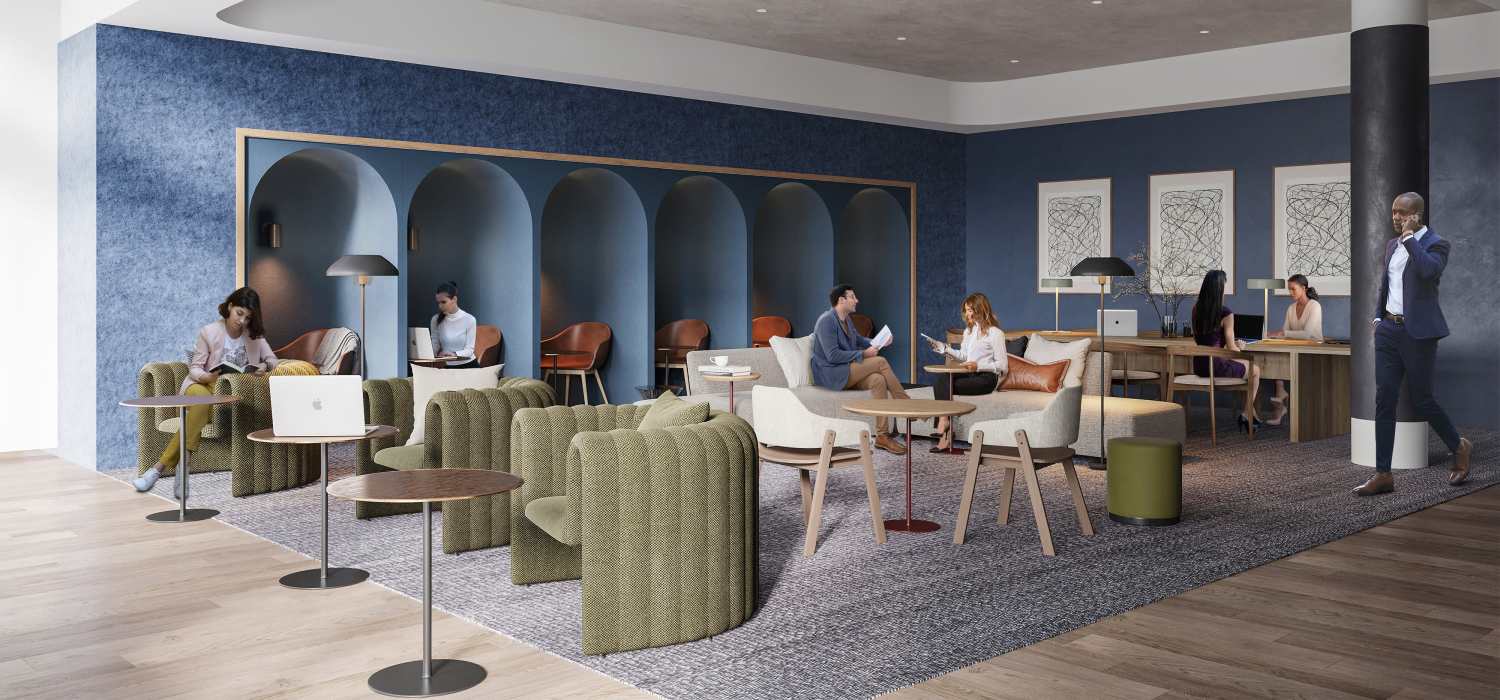 Co-working space at St. Albans Lofts in Raleigh, North Carolina,