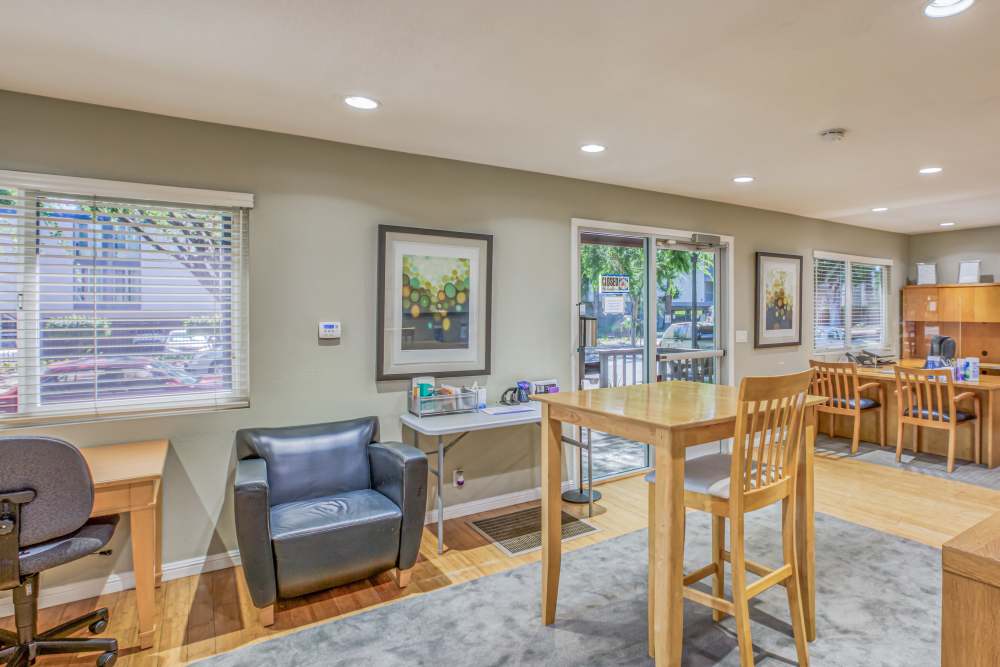 Lobby office at Regency Square in San Jose, California