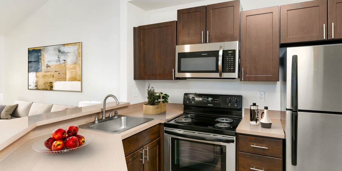 Apartment kitchen at Autumn Chase Apartments in Vancouver, Washington