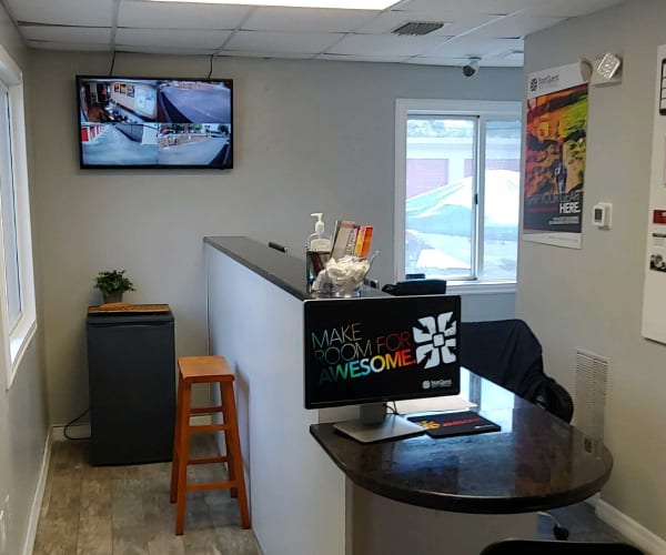 Hallway of units at StorQuest Self Storage in Odessa, Florida