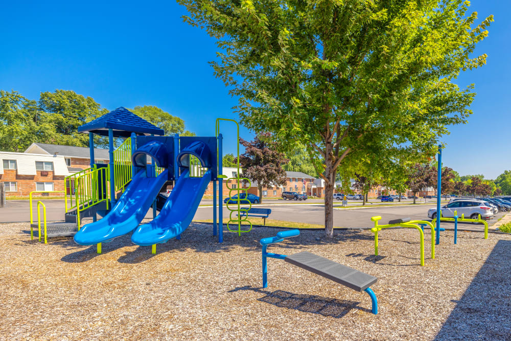 playground and outdoor fitness stations