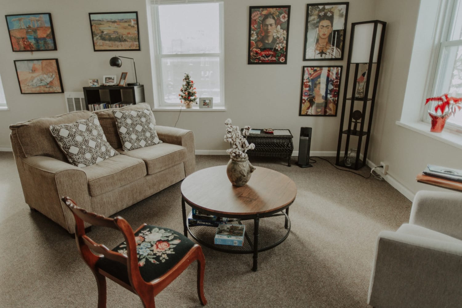 Resident living room at The Whitcomb Senior Living Tower in St. Joseph, Michigan