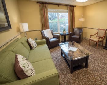 Community lounge at Kenmore Senior Living in Kenmore, Washington