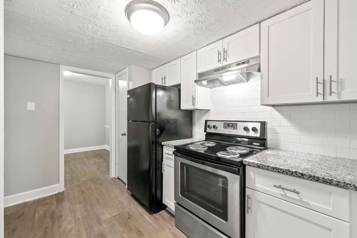 Modern kitchen at Pines at Lawrenceville in Decatur, Georgia