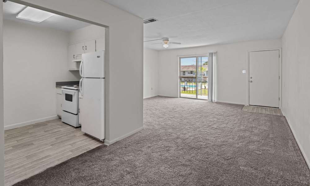 View of the living room and kitchen at Falcon House in Fort Walton Beach,Florida
