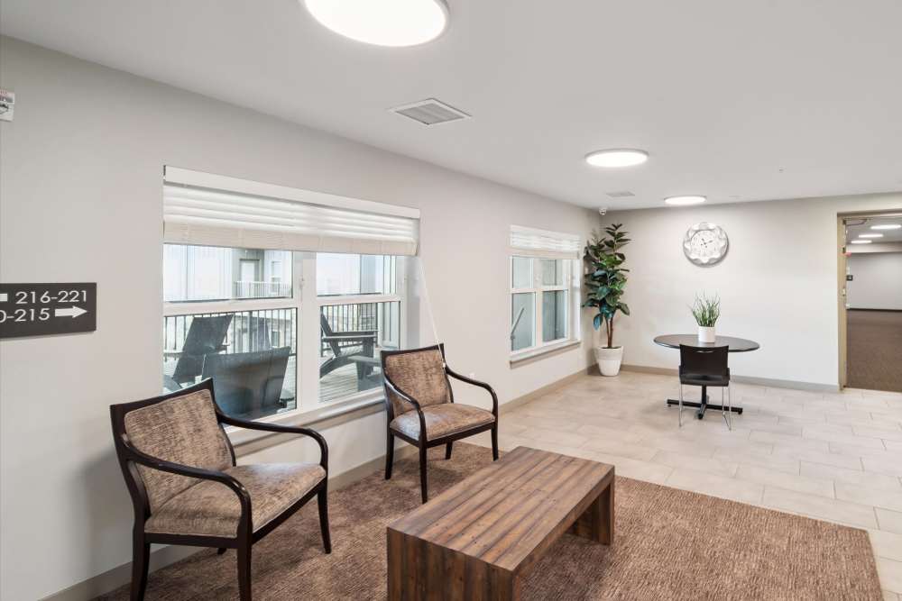 Community lobby area at Villas At Mesa Ridge in Fountain,Colorado