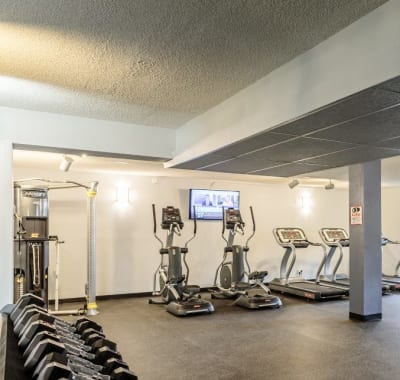 Fitness center at Towers on the Hudson in Troy, NY