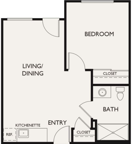 Assisted Living One Bedroom at The Commons on Thornton in Stockton, California