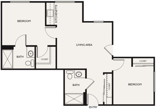 Assisted Living Two Bedroom at The Commons at Dallas Ranch in Antioch, California