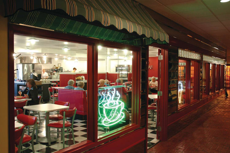 50's Cafe area at Arbour Square of Harleysville in Harleysville, Pennsylvania