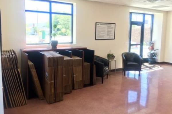 The leasing office and packing supplies at Towne Storage - Riverton Redwood in Riverton, Utah