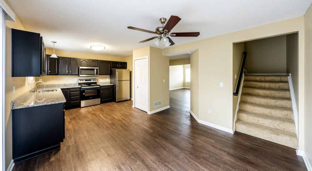 Modern kitchen at The Estates at Seven Fields in Seven Fields, Pennsylvania