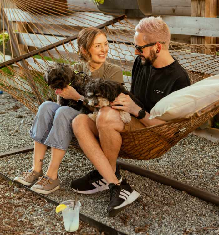 A couple in a hammock near Crosby Hill in Wilmington, Delaware