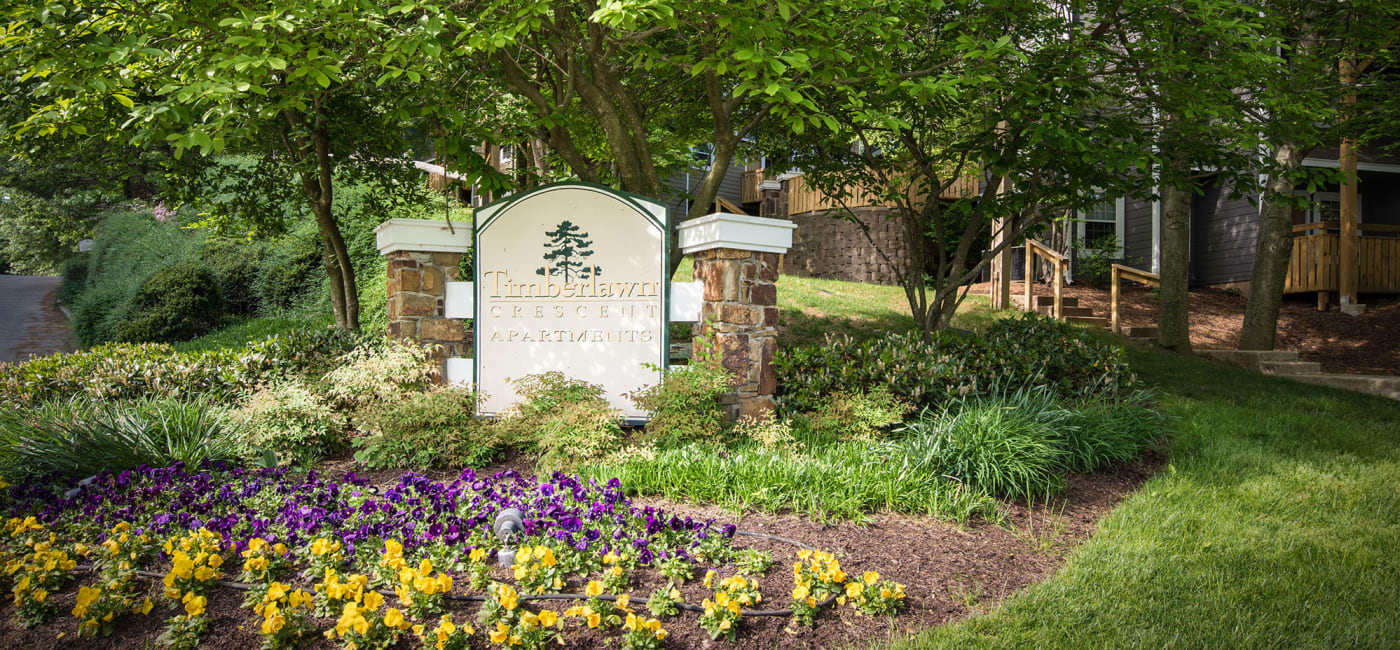The sign in front of Timberlawn Crescent in North Bethesda, Maryland.