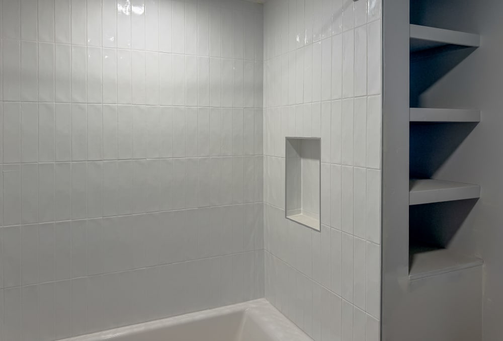 Bath and storage at RIVA Solana Beach in Solana Beach,California