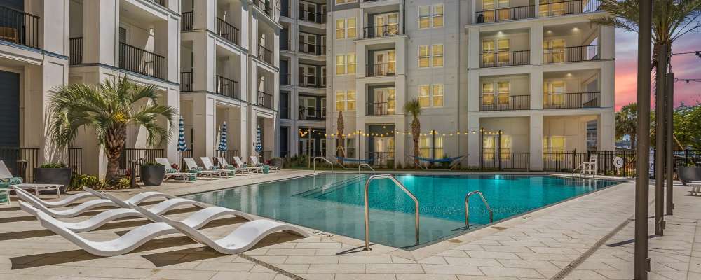 Community pool at a property owned by TriBridge Residential in Atlanta, Georgia