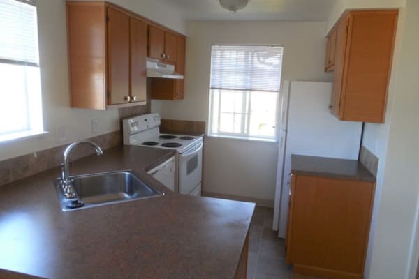 Conifer Place Apartments offers a cozy kitchen in Corvallis, Oregon