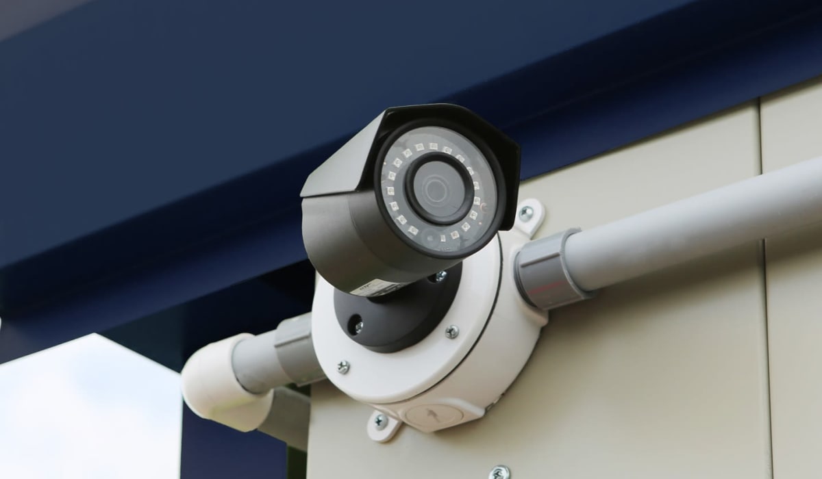 Security cameras at Clover Basin Self-Storage in Longmont, Colorado