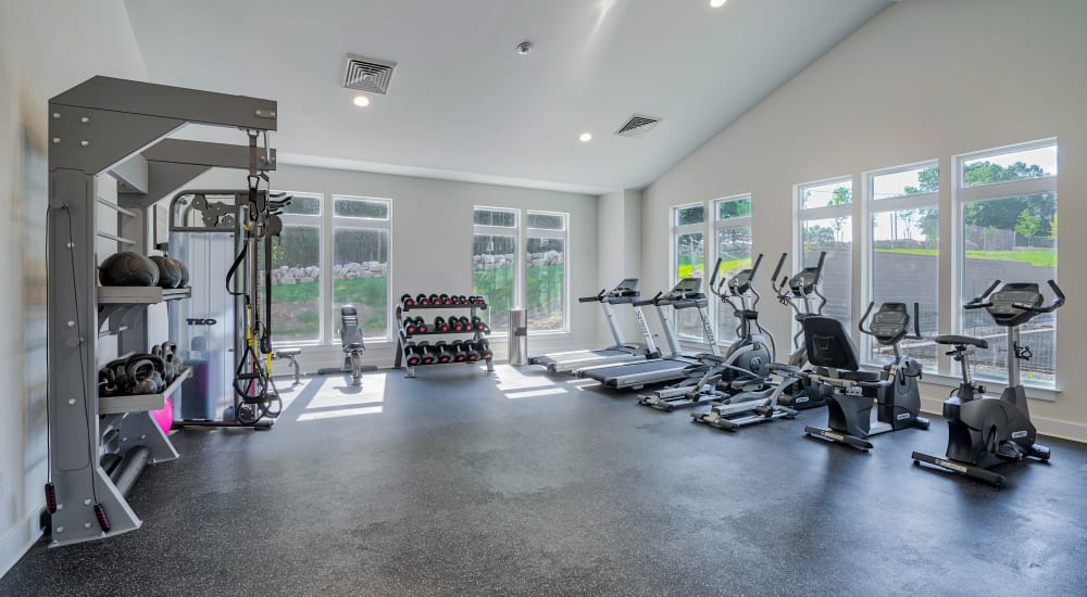 Fitness center at Pleasant Valley Apartments, Groton, Connecticut 