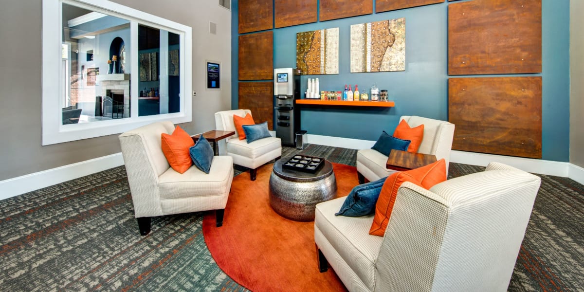 Modern lounge at Marquis on Gaston in Dallas, Texas