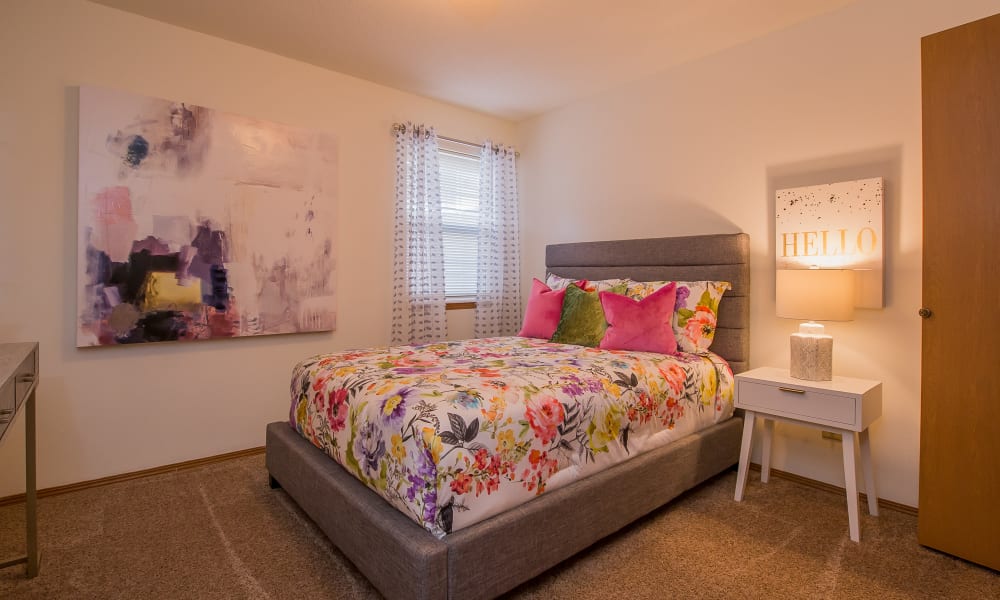 Bedroom at Huntington Park Apartments in Wichita, Kansas