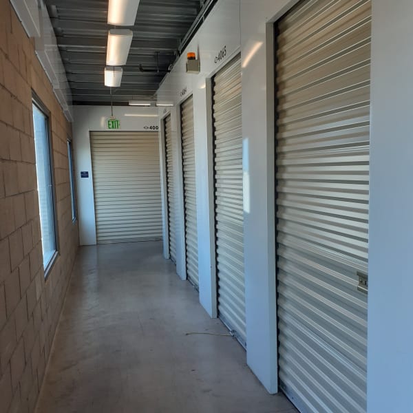 Indoor storage units at StorQuest Self Storage in Redwood City, California