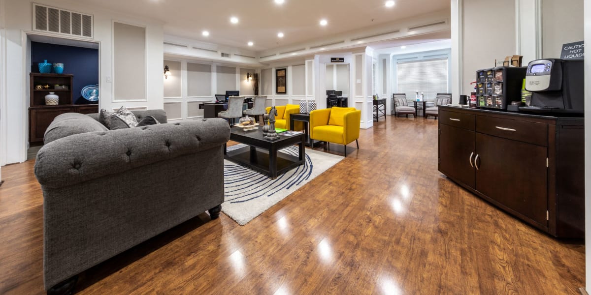 Spacious community clubhouse at Marquis on Pin Oak in Houston, Texas